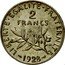 France 2 francs Semeuse Piedfort 1928  KM# P297 LIBERTE EGALITE FRATERNITE 2 FRANCS 1928 coin reverse