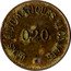 France 20 Centimes (Lyon. Bars Automatiques Lyonnais) BARS AUTOMATIQUES LYONNAIS 0.20 coin reverse
