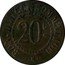 France 20 Centimes Lyon. J. Desgoutte 1917 ND BON DE CONSOMATION 20 C coin reverse