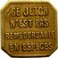 France 20 Centimes (Omnibus Tramways de Lyon) CE JETON N'EST PAS REMBOURSABLE EN ESPÉCES coin reverse