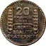 France 20 Francs Essai by Turin. Piedfort 1929 c+t KM# PE299 20 FRANCS 1929 LIBERTE EGALITE FRATERNITE ESSAI coin reverse