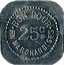 France 25 Centimes Chalon-sur-Saone. Epicerie Graineterie Gontier 1917 ND BON POUR EN MARCHANDISES 25 C coin reverse