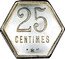 France 25 Centimes (French Overseas Department) KM# Tn3 25 CENTIMES coin reverse