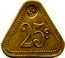 France 25 Centimes (Le Havre. General of Tramways) 25 C. coin reverse