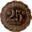 France 25 Centimes Lyon. French Society 1917 DEPOSE LE JETON POPULAIRE SOCIETE FRANCAISE 25C. coin reverse