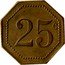 France 25 Centimes (Montolieu. Aude. Francois Ratie) 25 C coin reverse