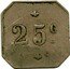 France 25 Centimes Paris. Seine. Brasserie La Biere ND (1917) 25 C coin obverse