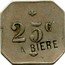 France 25 Centimes Paris. Seine. Brasserie La Biere ND (1917) 25 C LA BIÉRE coin reverse