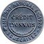 France 25 Centimes Type 3. Blue Stamp with White Background. Blue Circle 1920 CRÉDIT LYONNAIS "FYP" BTE S.G.D.G. PARIS EMPRUNT NATIONAL 6% 1920 SOUSCRIVEZ coin reverse