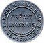 France 25 Centimes (Type 3. Blue Stamp with White Background) CRÉDIT LYONNAIS "FYP" Bᵀᴱ-S.G.D.G. PARIS EMPRUNT NATIONAL 6% 1920 SOUSCRIVEZ coin reverse