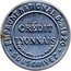 France 25 Centimes Type 3a. Blue Stamp with White Background 1920 CRÉDIT LYONNAIS "FYP" BTE-S.G.D.G. PARIS EMPRUNT NATIONAL 6% 1920 SOUSCRIVEZ coin reverse