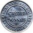 France 25 Centimes (Type 5. Blue Stamp with Folden Background) CRÉDIT LYONNAIS "FYP" Bᵀᴱ-S.G.D.G. PARIS EMPRUNT NATIONAL 6% 1920 SOUSCRIVEZ coin reverse