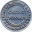 France 25 Centimes Type 7. Blue Stamp with White Background 1920 CRÉDIT LYONNAIS "FYP" BTE-S.G.D.G. PARIS EMPRUNT NATIONAL 6% 1920 SOUSCRIVEZ coin reverse