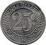 France 25 Centimes Vichy. Allier Department 1922 Without date above VICHY 25 C. J.BORY VALABLE SEULEMENT DANS NOS ETABLISSEMENTS coin reverse