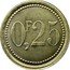 France 25 Centimes (Ville de Bethune. Pattern) 0F,25 coin reverse