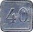 France 40 Centimes Commune of Narbonne. Grand Cafe Glacier Saturnin 1917 ND 40 C coin reverse