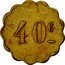 France 40 Centimes Lyon. Restaurant Berrier Milliet 1917 ND 40 C coin reverse