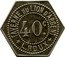 France 40 Centimes Lyon. Taverne du Lion d’Argent 1917 ND 40 C. TAVERNE DU LION D'ARGENT L.ROUX coin obverse