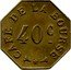 France 40 Centimes Paris. Cafe de la Bourse 1917 ND 40 C CAFÉ DE LA BOURSE coin obverse