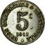 France 5 Centimes Annonay. Commercial and Industrial Union 1918 5 C 1918 UNION COMMERCIALE & INDUSTRIELLE coin obverse