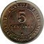 France 5 Centimes Essai by Merley. Type II. Listel Large 1902 A LIBERTE EGALITE FRATERNITE 5 CENTIMES A ESSAI coin reverse