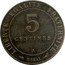France 5 Centimes Essai Piedfort by Merley. Type II 1902 A LIBERTE EGALITE FRATERNITE 5 CENTIMES A ESSAI coin reverse