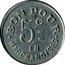 France 5 Centimes (LABRY.) 5 C BON POUR EN MARCHANDISES coin obverse