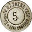France 5 Centimes Lyon. Cafe Comptoir Leopold Mazoyer ND (1917) ND (no date) 5 LÉOPOLD MAZOYER CAFÉ COMPTOIR LYON coin obverse