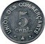 France 5 Centimes Merchants Union. Carcassonne 1917 5 CENT UNION DES COMMERÇANTS DUSEAUX PARIS coin obverse