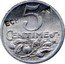 France 5 Centimes (Nice & Alpes Maritimes. Countermarked) 5 CENTIMES THEVENON PARIS ECHANTILLON coin reverse