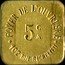 France 5 Centimes Paris. Foyer de L’ouvriere 1917 ND 5 C FOYER DE L'OUVRIERE 102 RUE RICHELIEU coin obverse
