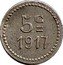 France 5 Centimes Peyriac. Aude. Trade Union 1917 5C 1917 coin obverse
