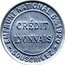France 5 Centimes Type 1. Green Stamp with Orange Marked Text Background 1920 CRÉDIT LYONNAIS BTE-S.G.D.G. EMPRUNT NATIONAL 6% 1920 SOUSCRIVEZ coin reverse