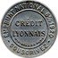 France 5 Centimes Type 2a. Green Stamp with Red Marked Text Background 1920 CRÉDIT LYONNAIS FYP BTE-S.G.D.G. PARIS EMPRUNT NATIONAL 6% 1920 SOUSCRIVEZ coin reverse