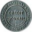 France 5 Centimes Type 3. Orange Stamp with Red Background 1920 CRÉDIT LYONNAIS FYP BTE S.G.D.G. PARIS EMPRUNT NATIONAL 6% 1920 SOUSCRIVEZ coin reverse