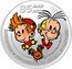Belgium 5 Euro (Spirou & Fantasio. Coloured) 85 JAAR ANS FRANQUIN © DUPUIS, 2023 ROBBEDOES EN KWABBERNOOT SPIROU ET FANTASIO coin reverse