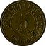 France 5 Francs (Lyon. Bernard Levy & Cie) 5 FRANCS BERNARD LEVY & CIE- CONTROLE BL coin obverse