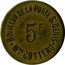France 5 Francs Paris. Bouillon de la Porte St. Denis 1917 ND 5 F. BOUILLON DE LA PORTE ST. DENIS MON COTTEAU coin obverse