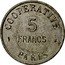 France 5 Francs (Paris. Coins and Medals Workshop Cooperative) COOPÉRATIVE PARIS 5 FRANCS coin obverse