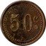 France 50 Centimes (Cafe Parent. Coursan. Aude) 50 C. coin reverse