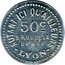 France 50 Centimes (Lyon. Autant Ici Qu’ailleurs) 50 C= 5 RUE DE LA BARRE AUTANT ICI QU'AILLEURS LYON coin obverse