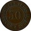 France 50 Centimes (Lyon. Brasserie des Trois Fleurs) 50 BRASSERIE DES TROIS FLEURS coin reverse