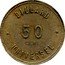 France 50 Centimes Lyon. Theatre Bellecour 1917 ND 50 CENT BILLARD UNIVERSAL coin reverse