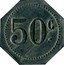 France 50 Centimes Paris. Bal Dancing des Fleurs 1917 ND 50 C coin reverse