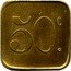 France 50 Centimes (Paris. Cafe du Nouveau Siecle) 50 C. coin reverse