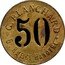 France 50 Centimes (Paris. G. Blanchard) G. BLANCHARD 6, RUE DE HANOVRE 50 coin obverse