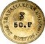 France 50 Francs (Lyon. United Workers Society) SOCIETE DES TRAVAILLEURS UNIS LYON 50. F coin obverse