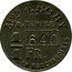 France 1 Franc Paris. Maison J. Bory 1917 ND 1 1 FR MON- J. BORY 21 R. TEMPLE EN MARCHANDISES 640 coin reverse