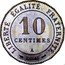 France 10 Centimes Essai by Merley. 16 Sides 1887 A LIBERTÉ ÉGALITÉ FRATERNITÉ 10 CENTIMES A ESSAI coin reverse
