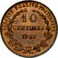France 10 Centimes (Essai by Montagny) LIBERTE EGALITE FRATERNITE 10 CENTIMES 1848 coin reverse